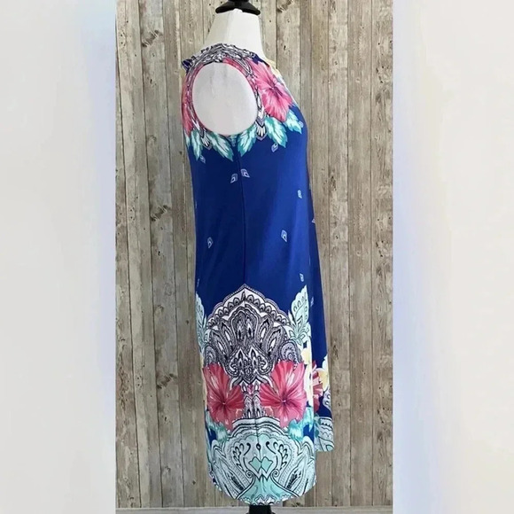 CHICO'S Floral Iona Tia Dress Size Small - Picture 2 of 10